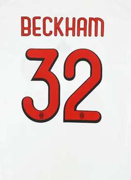 AC Milan 2009/10 Away Beckham Name Set