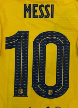 Barcelona 2020/21 UCL Home/Away Messi Name Set