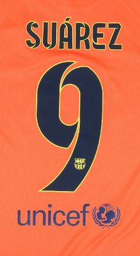 Barcelona 2014/15 Away Suarez Name Set