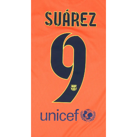 Barcelona 2014/15 Away Suarez Name Set
