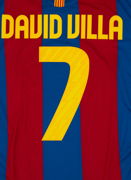 Barcelona 2010/11 Home David Villa Name Set