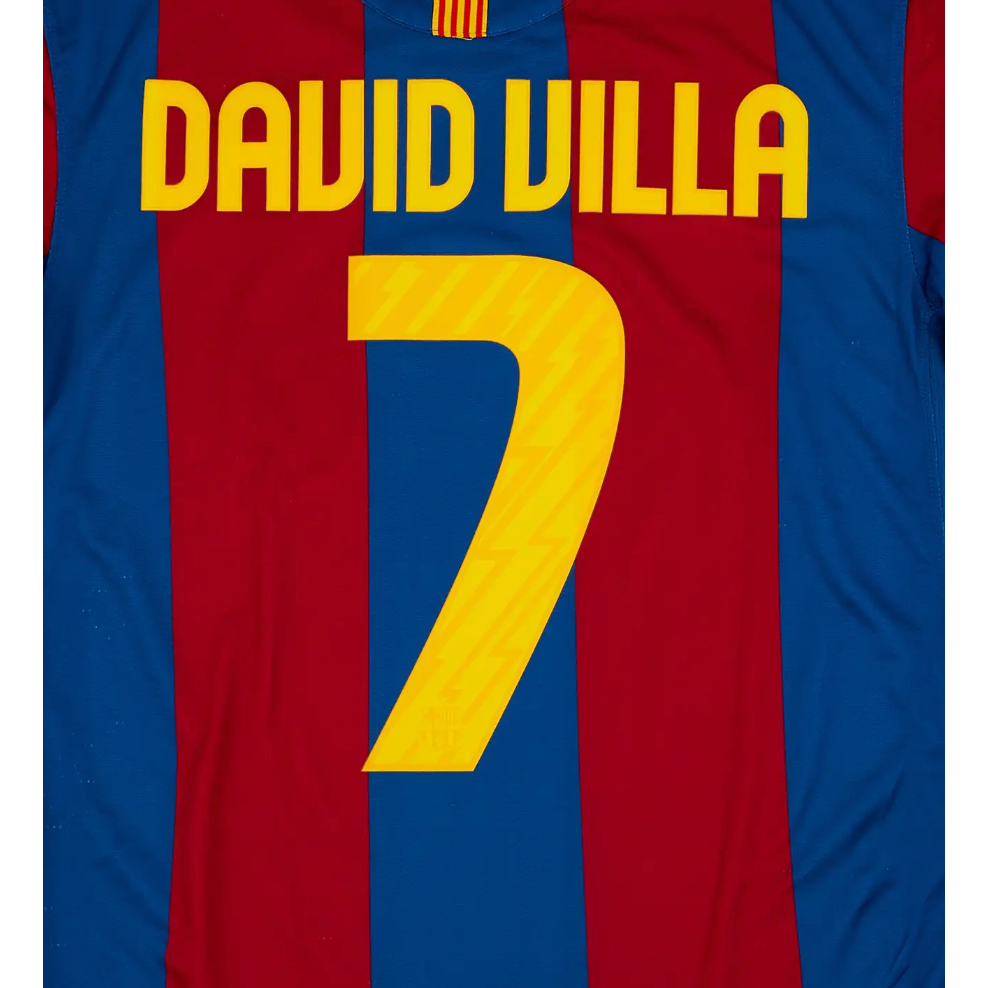 Barcelona 2010/11 Home David Villa Name Set