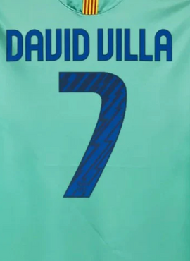 Barcelona 2010/11 Away David Villa Name Set