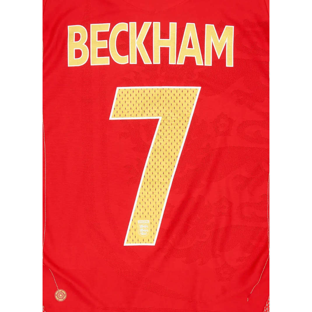 England 2006/08 Beckham Away Name Set