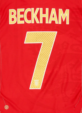 England 2006/08 Beckham Away Name Set