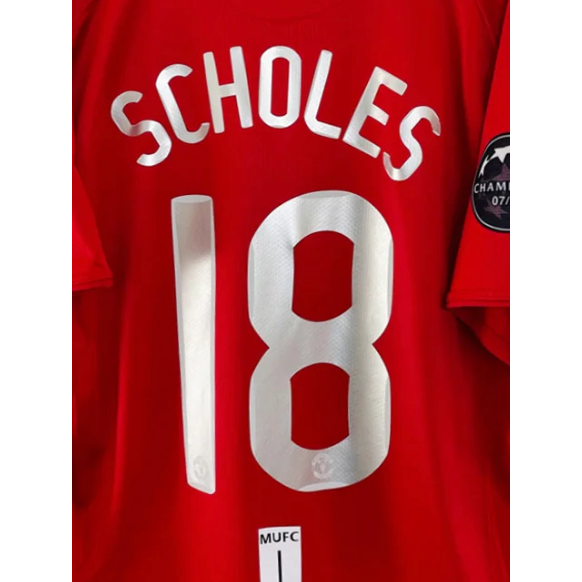 Man United 2007/08 UCL Scholes Name Set