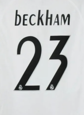 Real Madrid 2005/06 Home Beckham Name Set