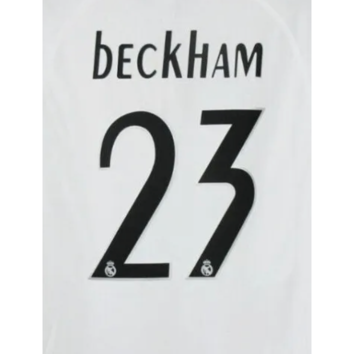 Real Madrid 2005/06 Home Beckham Name Set
