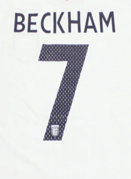 England 2006/08 Beckham Home Name Set