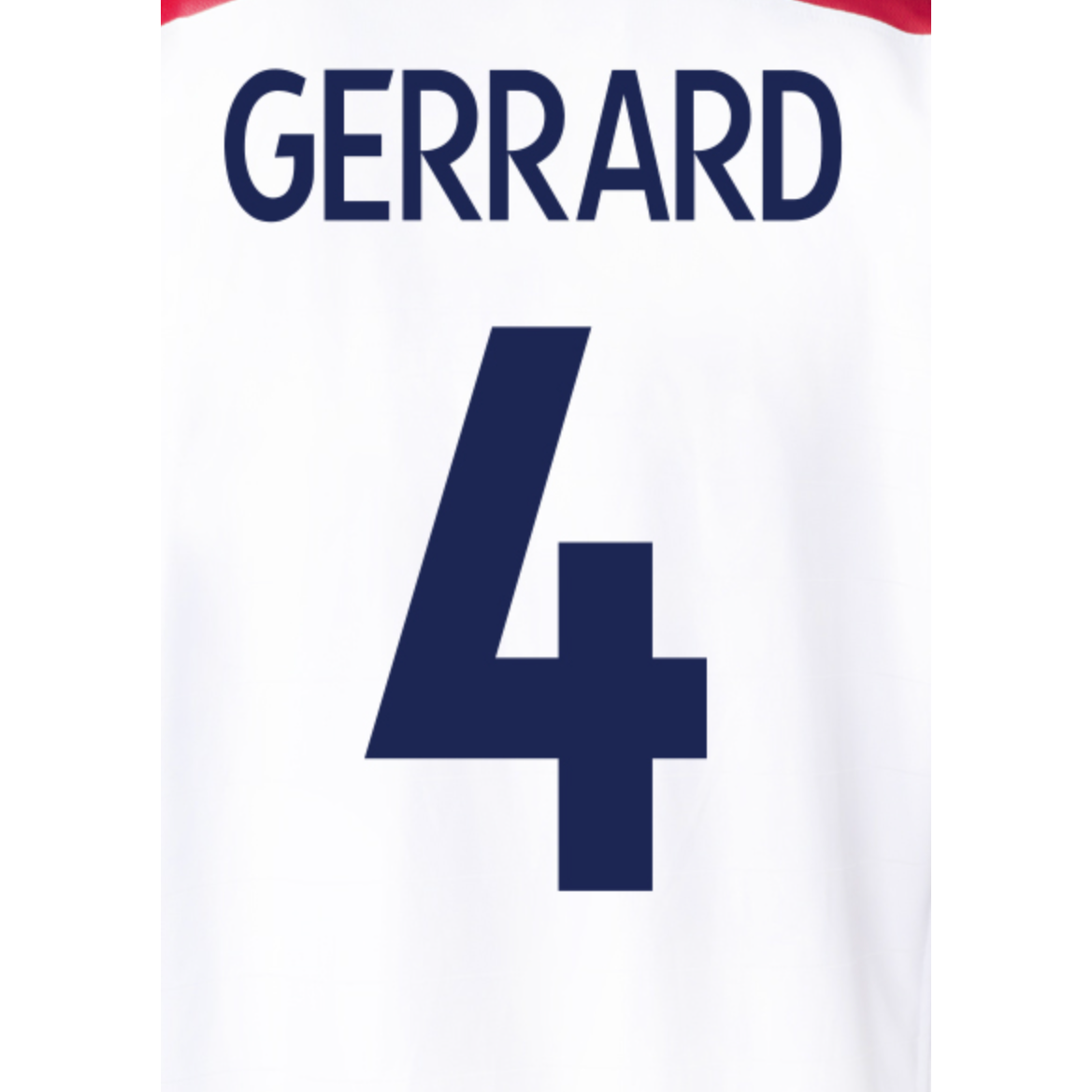 England 2004 Gerrard Home Name Set