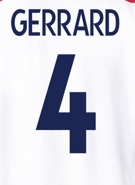 England 2004 Gerrard Home Name Set