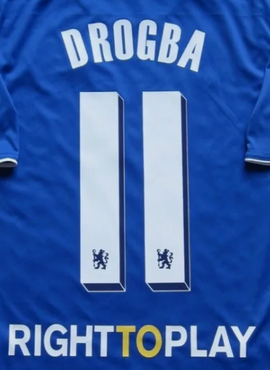 Chelsea 2011 UCL Final Drogba Name Set & Right To Play Sponsor