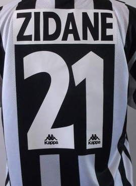 Juventus 1996/97 Home Zidane Name Set