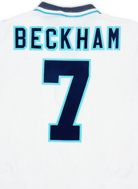 England 1996 Beckham Home Name Set