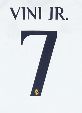 Real Madrid 2023/24 Home UCL Vini Jr Name Set