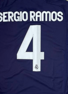 Real Madrid 2012/13 Away Sergio Ramos Name Set