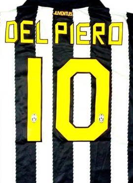 Juventus 2010/11 Del Piero Home Name Set