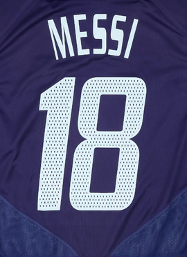 Argentina 2004 Messi Away Name Set