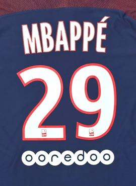 PSG 2017/18 Mbappe Home Name Set (2012/2016 Style)