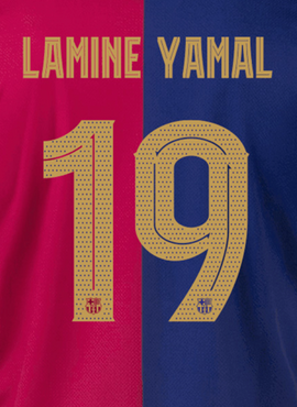Barcelona 2024/25 Lamine Yamal UCL Home Name Set