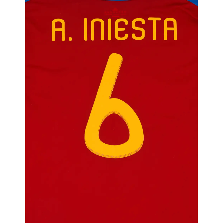 Spain 2010 Home Away Iniesta Name Set