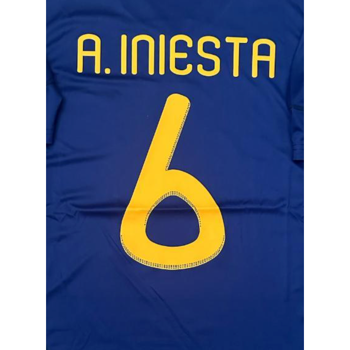 Spain 2010 Home Away Iniesta Name Set