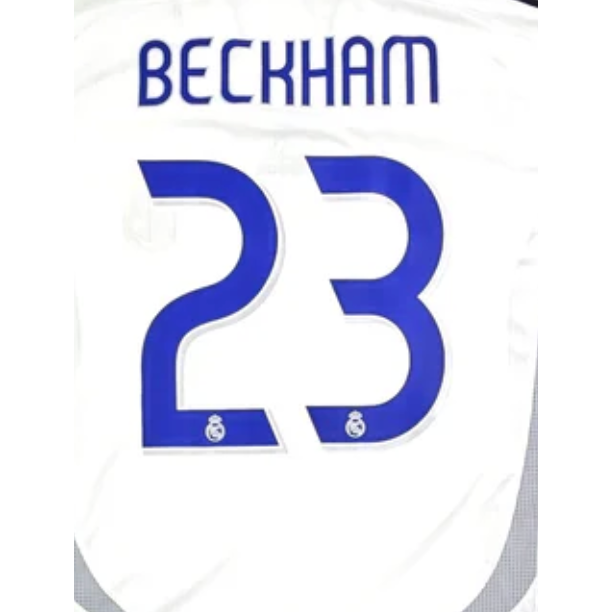 Real Madrid 2006/07 Home Beckham Name Set
