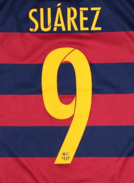 Barcelona 2015/16 Suarez Home Name Set