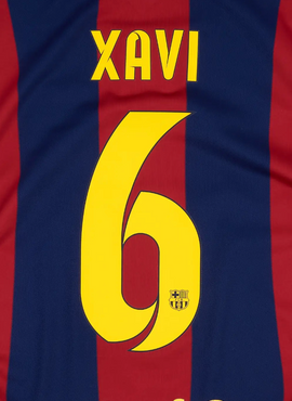 Barcelona 2014/15 Home Xavi Nameset