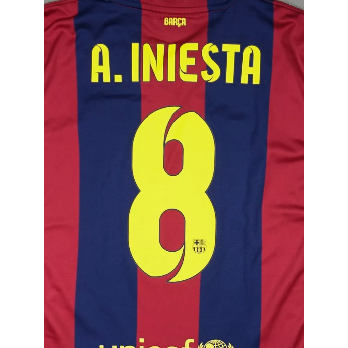 Barcelona 2014/15 Home Iniesta Nameset