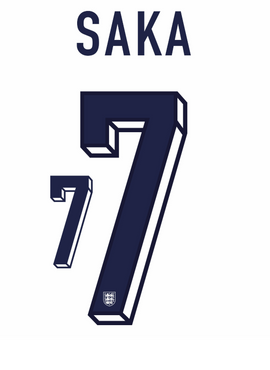 England 2024 Saka KIDS Home Name Set