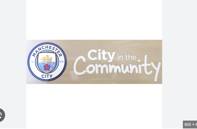 Man City City in the Community Sponsor WHITE