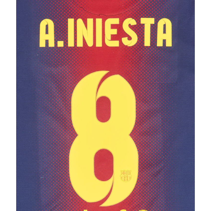 Barcelona 2012/13 Home Iniesta Nameset