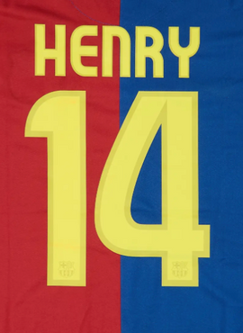 Barcelona 2008/09 Home Henry Name Set