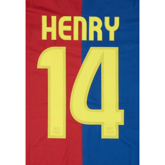Barcelona 2008/09 Home Henry Name Set