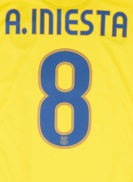 Barcelona 2008/10 Iniesta Away Name Set