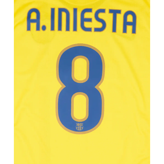 Barcelona 2008/10 Iniesta Away Name Set