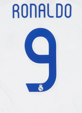 Real Madrid 2006/07 Home Ronaldo Name Set