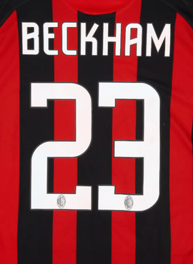 AC Milan 2008/09 Home Beckham Name Set