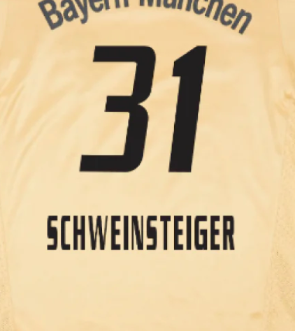 Bayern 2004 Schweinsteiger 2004 Away Name Set