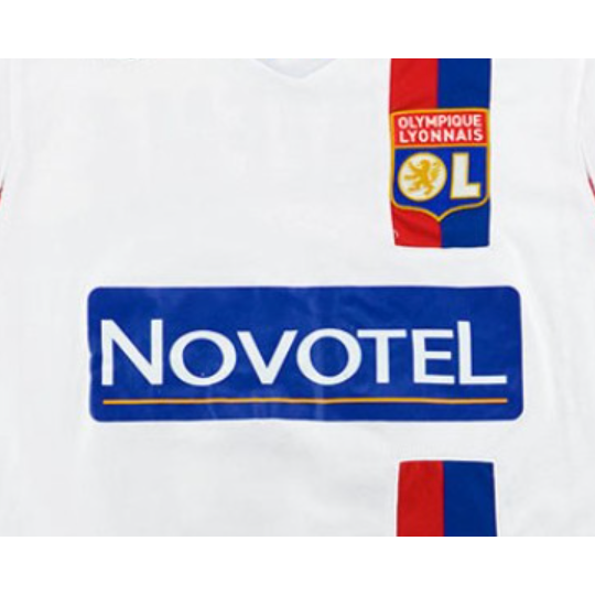 Lyon 2007/08 Novotel Replacement Shirt Sponsor