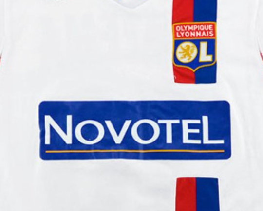 Lyon 2007/08 Novotel Replacement Shirt Sponsor