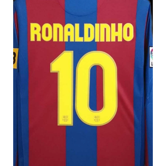 Barcelona 2007/08 Ronaldinho Home Name Set
