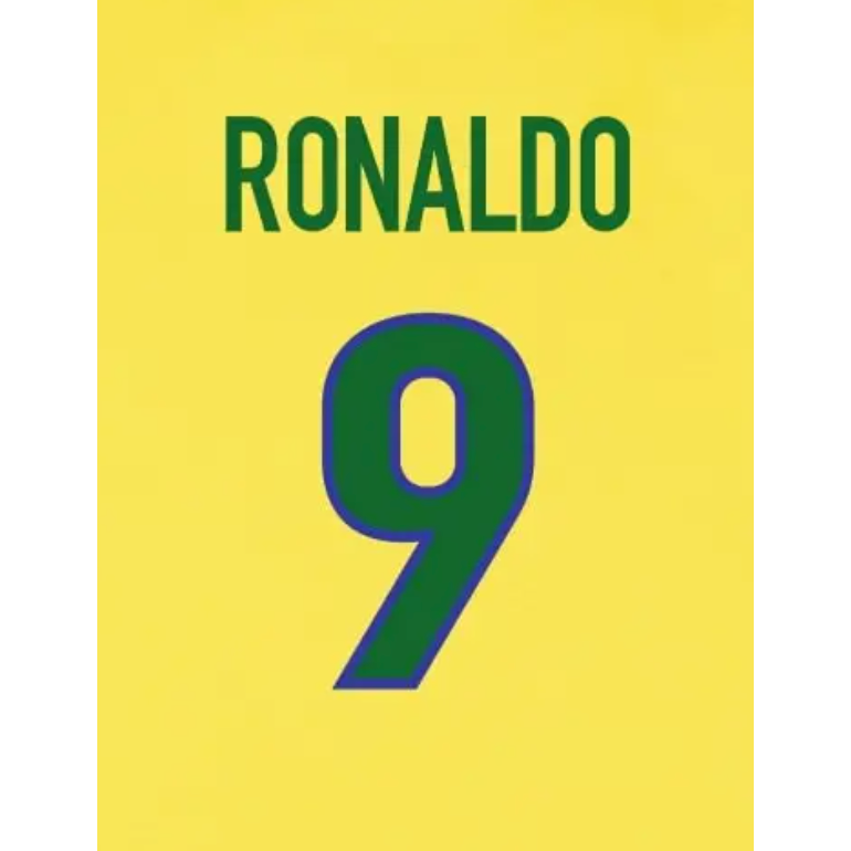 Brazil 1998 Ronaldo Home Name Set