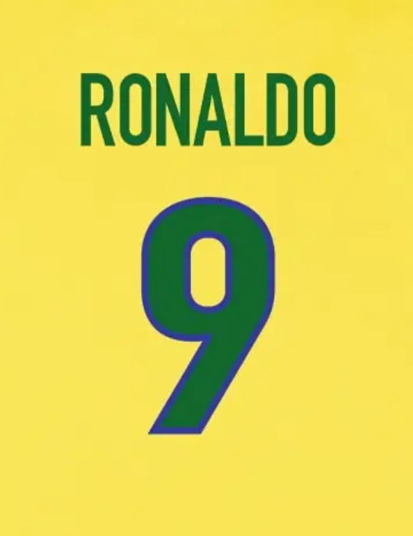 Brazil 1998 Ronaldo Home Name Set