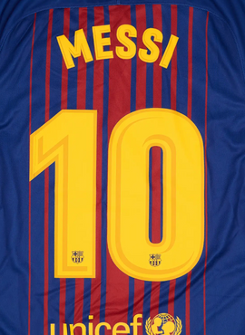 Barcelona 2017/18 Home Messi Nameset