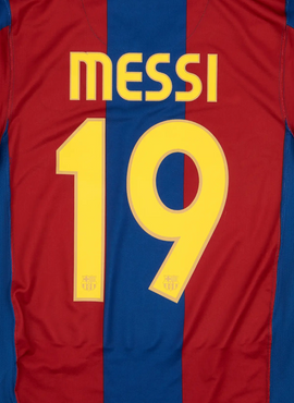 Barcelona 2007/08 Home Messi Name Set