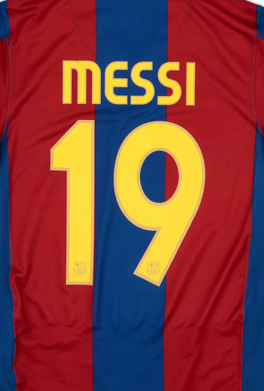 Barcelona 2007/08 Home Messi Name Set