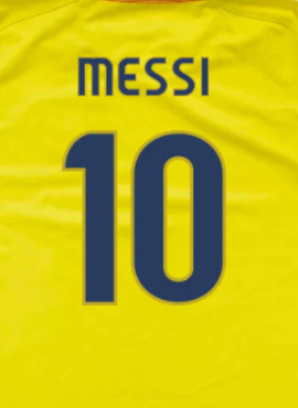 Barcelona 2008/09 Messi Away Name Set