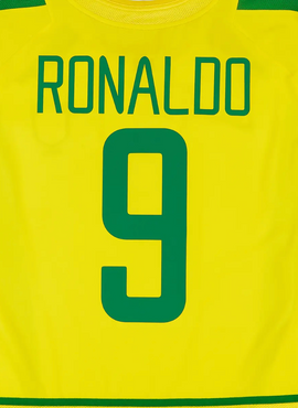 Brazil 2002 Home Ronaldo Name Set